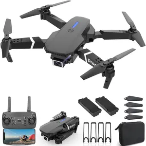 E88 Drone with Camera HD, Portable Foldable Quadcopter, Stable Hovering, One Key Takeoff and Landing, 3 Speed Modes, Ideal Gift for Beginners