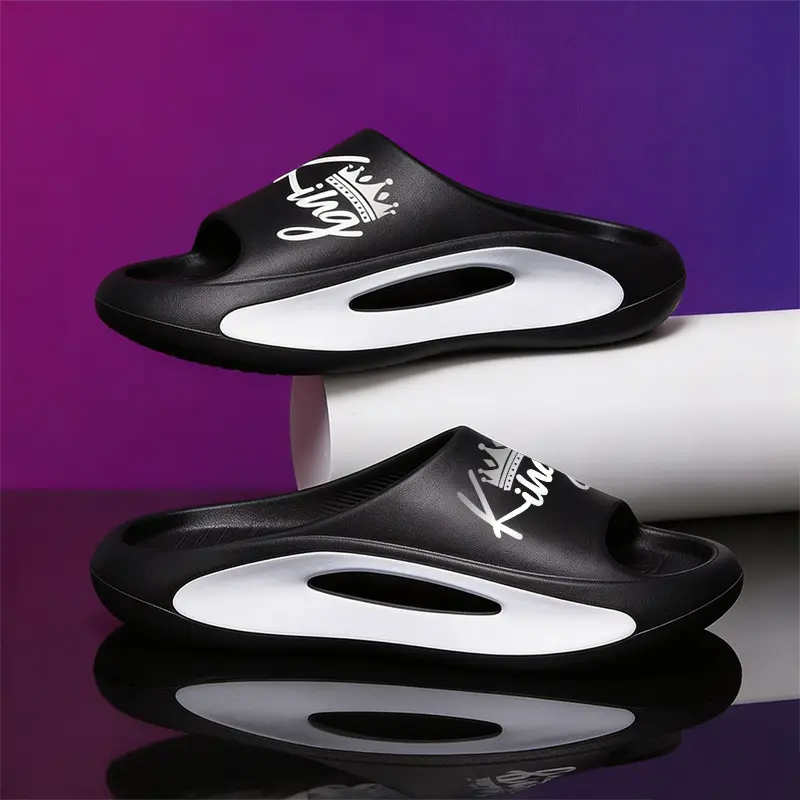 Men's Cloud Soft EVA Slide Sandals - Thick Platform Sole, Lightweight Slip-On Footwear, Anti-Slip Waterproof, Breathable Athleisure Fashion Shoe for Home, Beach Use, Slipper