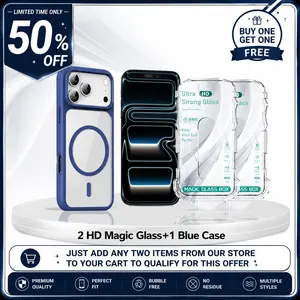 [2+1 Pack] Privacy and HD Clear Edge-to-Edge Tempered Glass Screen Protector with Candy Color Case for iPhone 17 16 15  Pro and Max, USG Auto Dust-Elimination Easy Install Tray, 9H Hardness Anti-Spy Film Set stylish appearance