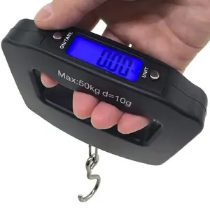 Digital Hanging Luggage Scale, 50kg Digital Luggage Scale, Electronic Suitcase Travel Weighs With Backlight, Electronic Scale for Travel Fishing Gifts, Handheld Baggage Scale with LCD Display