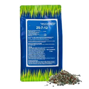 Supply Solutions 25-7-12 Lawn and Turf Fertilizer 15% Slow Release Nitrogen for All Grass Types Shrubs Turf Builder Plant Food Covers 1250 sq ft 5lbs Long Lasting Feeding
