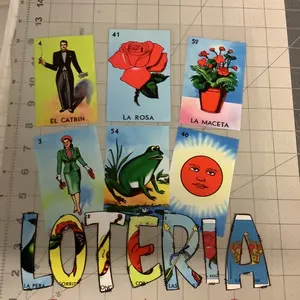 Loteria with 6 card Dtf Ready to Heat Press Transfer