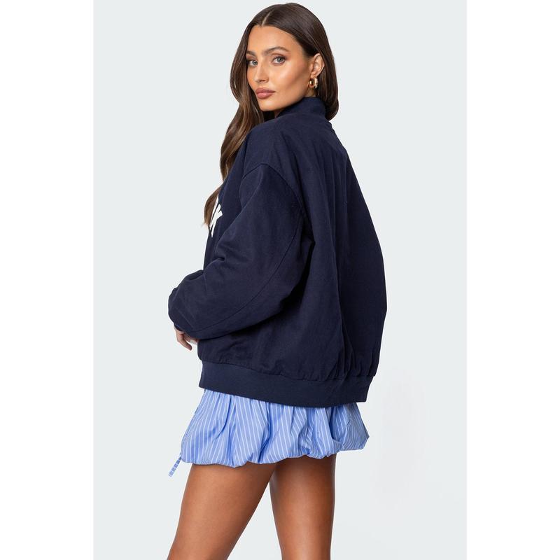 Big Apple Oversized Bomber Jacket