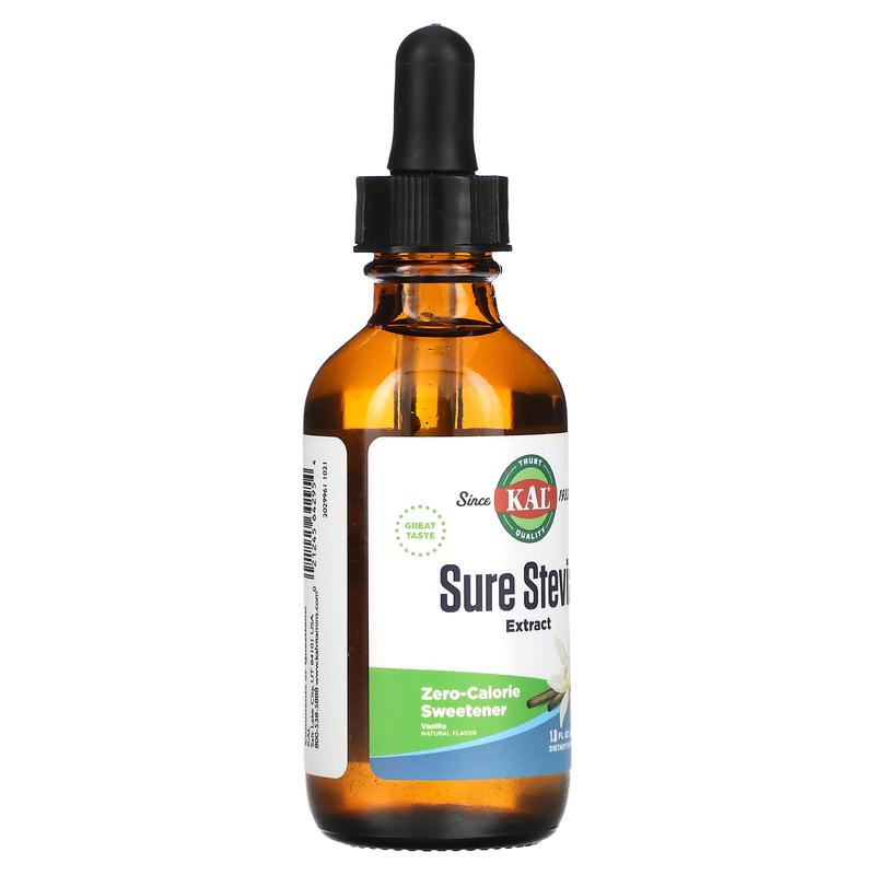 KAL Sure Stevia Extract, Vanilla, 1.8 fl oz (53.2 ml)