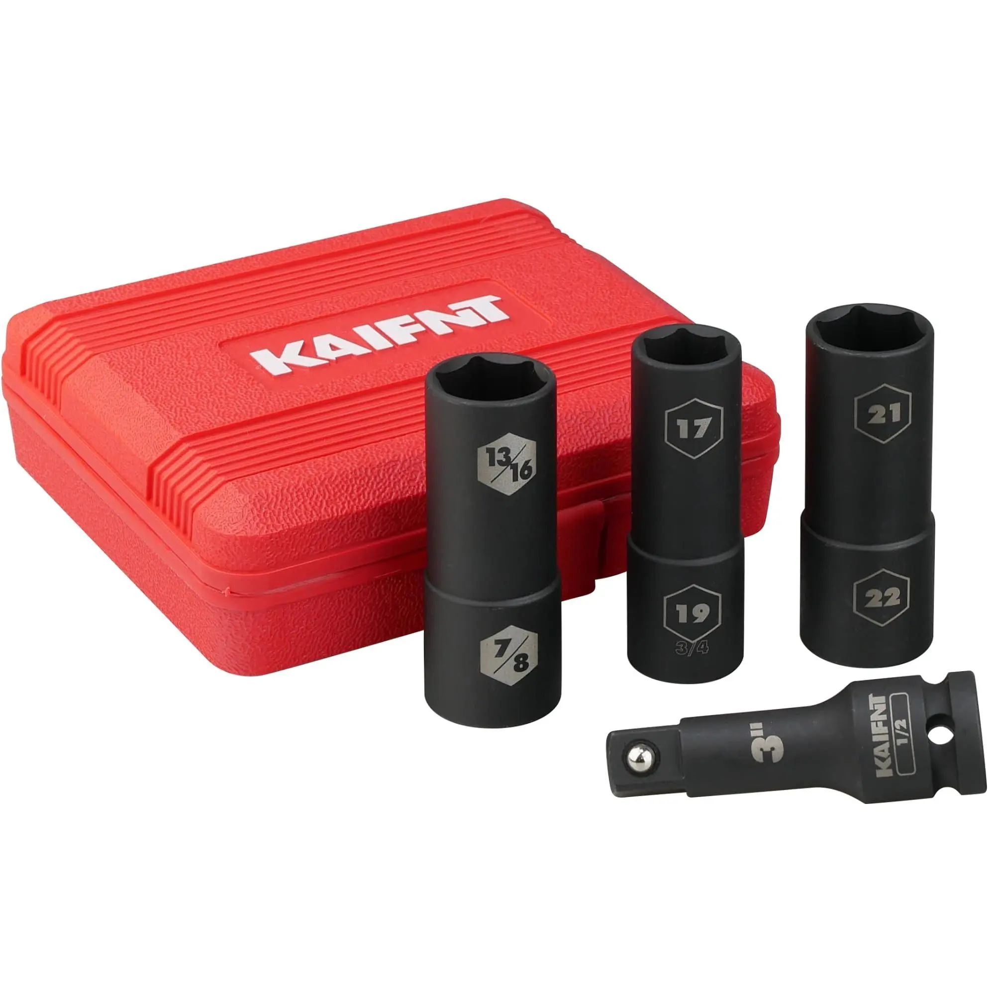K232 Extra Thin Wall Impact Flip Socket Set  Lug Nut Sockets 1/2-inch Drive 4-piece