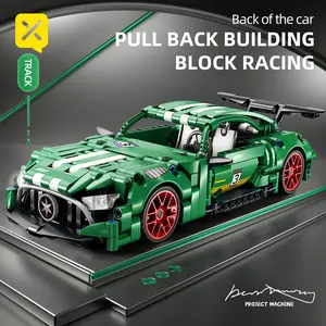 A1 Build Your Dream Car! 1:18 AMG Green Magic Racing Toy - Cool Assembled Set
