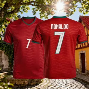 C.Ronaldo 2026 Portugal National Home Red Away White No.7 Short-Sleeved Long-Sleeved Soccer Shirts
