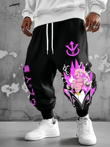 Dragon Ball Print Pants for Daily Wear, Men's Joggers with Deep Pockets, Women's Skinny Jogger Pants, High Quality Fitness & Casual Streetwear