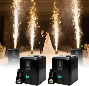 Mini Cold Spark Machine (2 Black Unit +10 PCS Consumables) – Portable FX Device! Auto Safety Cutoff | Stage/Wedding/Event Special Effects