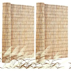 VEVOR Natural Reed Fencing, 4 ftx 16.4 ft, 2 Pack Reed Screen Curtain Balcony Reed Fence Roll for Outdoor Backyard Patio, Decorative Fence for Backyard Garden Fencing Divider, Privacy Screen PanelVEVOR Super Brand Day