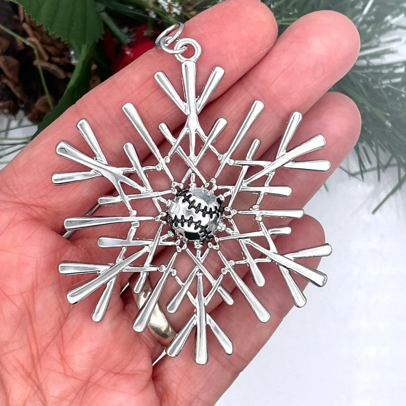 Baseball SnowWonders® Snowflake Ornament, JPEW5817