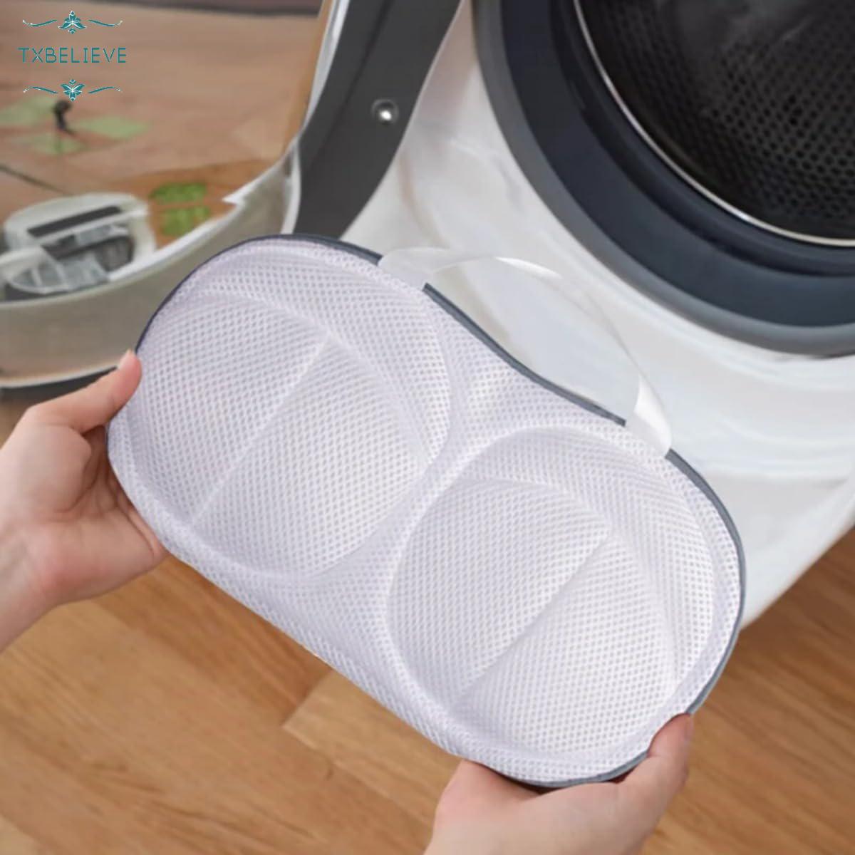 Home bra laundry bag, spherical protective laundry bag, suitable for machine washing, anti-deformation bra bag (Blue/Grey)