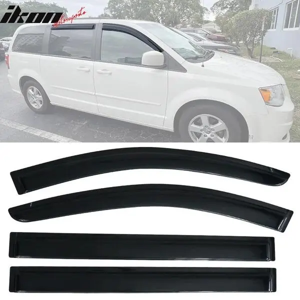 For 2008-2016 Chrysler Town & Country 08-20 Dodge Grand Caravan Window Visor Tape-On