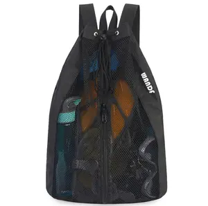 WANDF Swim Bag Mesh Drawstring Backpack Beach Backpack for Swimming, Gym, and Workout Gear