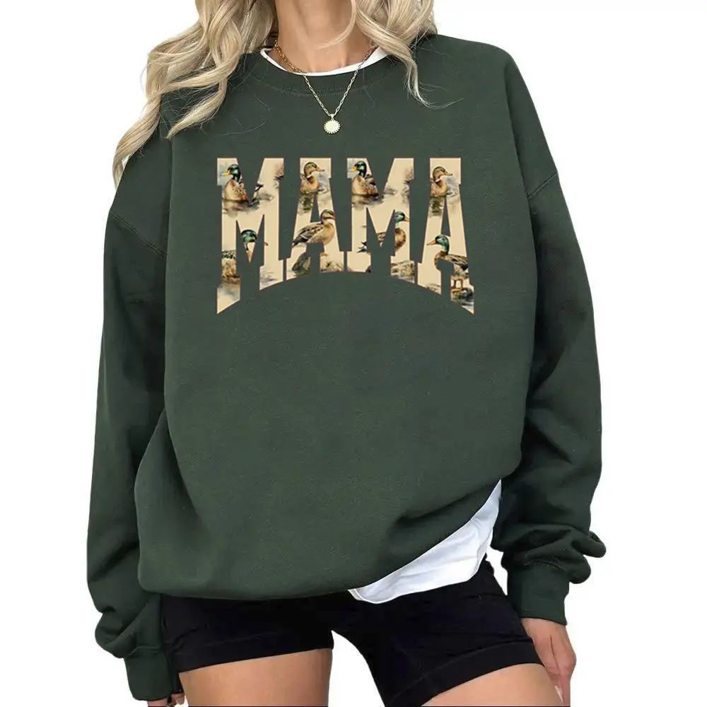 Mama Mallard Duck Sweatshirt Vintage Hunting Season 2025 to 2026, Duck Mama T-shirt Unisex, Hoodie, cotton Fabric (5)