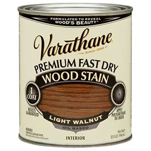 Varathane 262015 1 Quart Light Walnut Fast Dry Wood Stain