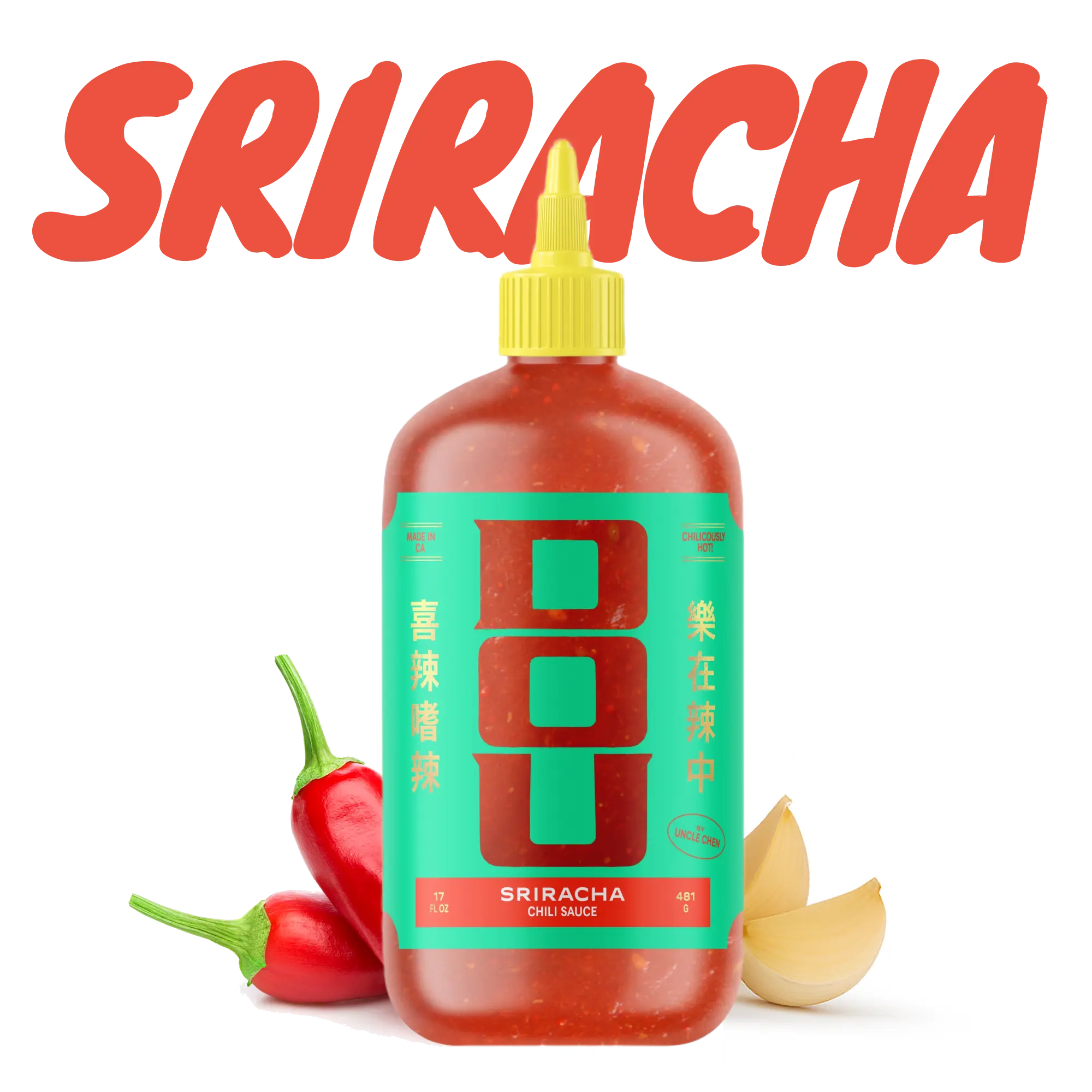 DOU Sriracha Chili Sauce - Bold Heat Whole Foods 3 Generations Deep Flavor Dip Garlic Sambal No MSG Clean Commitment