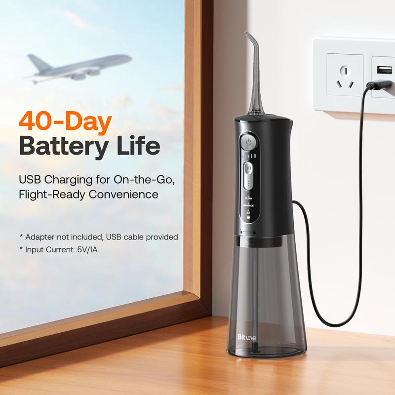 Bitvae C1/C5/C6 Water Flosser for Teeth - Cordless Portable Oral Irrigator, Powerful and Rechargeable, IPX7 Waterproof for whitening tablets ,Water Flosser for teeth cleane- Dental Kit