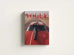 Fashion Poster, Vogue Poster, Luxury Life Print, Red Car Poster, Fashion Magazine Poster