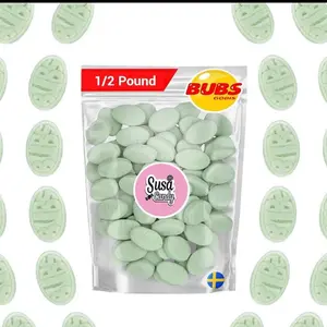 Bubs Cool Fruity Pear Mini Swedish Candy 1/2 lb Vegan