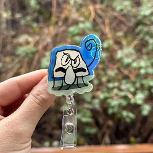 Doodle Rock Squid- Medical badge reel, RT, paramedic, RN, MD, healthcare, work accessory