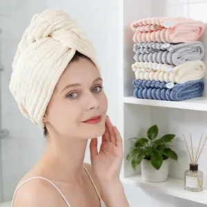 4pcs Dry Hair Towel, Hair Towel Wrap, Premium Microfiber Hair Drying Cap, Super Soft Ultra-Absorbent Quick-Drying, Ideal for Frizzy Hair & Bathroom Use