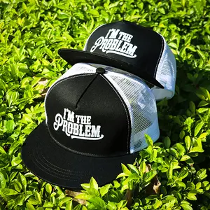 I'm The Problem Snapback Trucker Hat - Patriotic Humor Design, Stylish Comfort for All Ages, Perfect Gift for Friends Family black cap