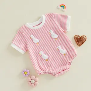 Afunbaby Sweater Romper Baby Girl Crochet Knit Sweaters Rompers Embroidery Flower Outfit Sleeveless Bodysuit