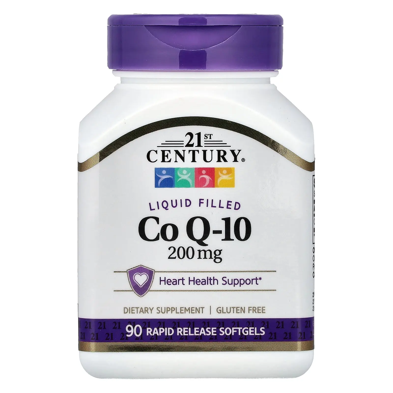 21st Century Liquid Filled CoQ-10, 200 mg, 90 Rapid Release Softgels