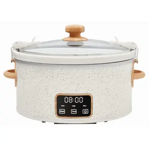 The Pioneer Woman 6-Quart Portable Linen Speckle Slow Cooker