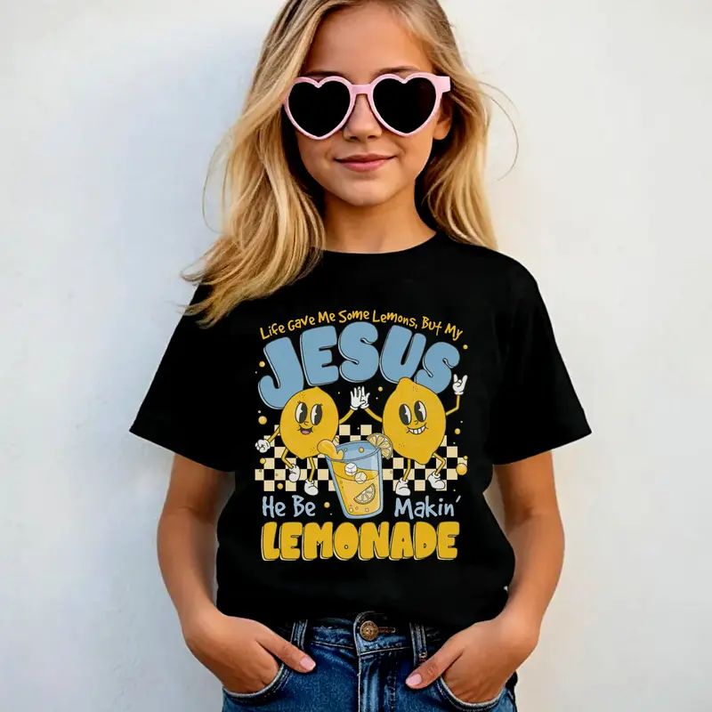 YOUTH Life Gave Me Some Lemons T-Shirt, He Be Makin' Lemonade Shirt, Gifts for Christians, Lemonade , Quotes On Lemons