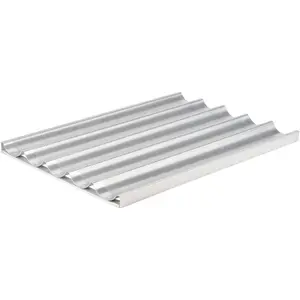 Chicago Metallic 49035 Uni-Lock Baguette/French Bread Pan 5-long perforated - C