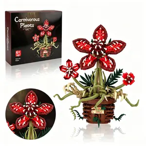Demogorgon Flower Building Set, Demogorgon Plant Building Set,549 PCS Monster Plant Brick Model, Horror Botanical Collection, Creative DIY Building Toy for Adults, Home Office Desk Decor Gift
