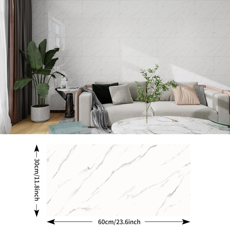 20/40Pcs Large Marble Tile Wall Stickers,PVC material Wall Paper, Easy Peel & Stick, Waterproof Self-Adhesive Panels for Kitchen, Living Room, Bathroom, Corridor, Home and Dormitory - 23.62*11.8 inch,Product details page Outdoorfun Vinyl Decorative Modern