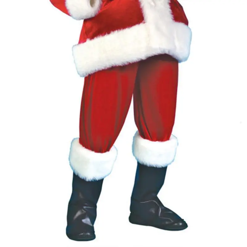 Christmas Santa Claus Cosplay Costume, Red Santa Zipper Coat+Pants+Hat+Belt+Beard+Shoes Christmas Santa Claus Cosplay Costume, Red Santa Zipper Coat+Pants+Hat+Belt+Beard+Shoes