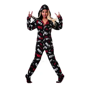 KISS Deuce Hooded Adult Onesie Pajamas