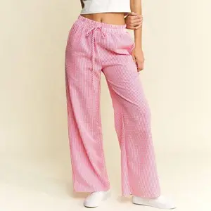 Gingham boxer pants
