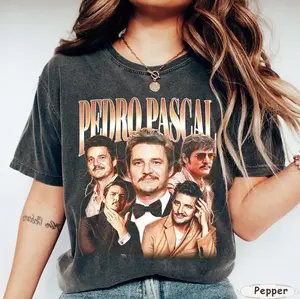 Pedro Pascal T-Shirt, Retro Funny Pedro Pascal Sweater, Pedro Pascal Fans Gift, Pedro Pascal Tribute Celebrity Graphic Tee