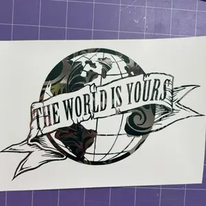 THE WORLD IS YOURS - Tony Montana Engraved Decal