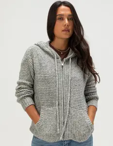 ROXY Glassy Morning Womens Zip-Up Hooded Sweater