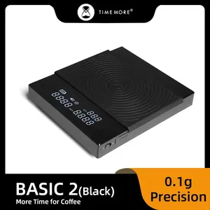 Tai Mo Mirror Basic+2 Plus Digital Coffee Food Kitchen Scale, Timer Function, Lightweight Mini Electronic Scale