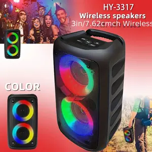 party disco light Portable Bluetooth Speaker 3317 with 1 Microphone for Karaoke Sound Amplification Bass Boost Subwoofer Type-C Charging Port TF Card FM USB Ideal for Family Gatherings Indoor Music & Dance Parties Holiday Gifts Audio Smartphone