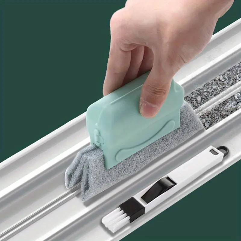 Multi-Purpose Window Groove Cleaning Brush, Cleaning Tools - Durable Plastic, No Power Needed, Ideal for Home & Commercial Use