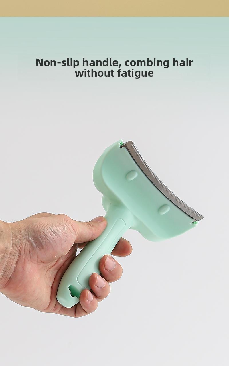 Pet hair thinning tool - floating hair removal curved knife head comb for detangling hair hairbrush pet brush pet comb