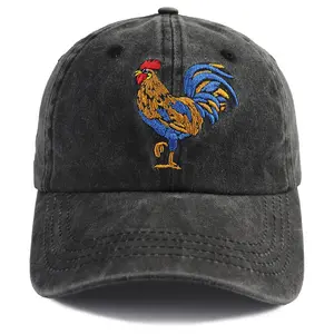 Chicken Gifts for Men Women Lovers, Rooster Decor for Birthday Thanksgiving, Farm Animals Chicken Dad Stuffed Baseball Cap, Funny Country Hats for Farmer