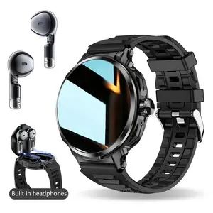 Smart Watch for Men, HD Touch Screen, Wireless Dual Earphone Call, Music Control, Multifunctional Such As Call Answering, Message Notification, Weather Forecast, Sports Tracking for Men, Sports Tracking Smartwatch