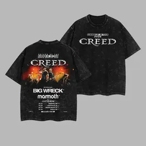 [$$$ROCKLIFE] Creed Band 2026 Tour Retro Unisex Washed Hoodie – Return Of The Summer of 99 Washed Heavy Cotton Oversize Unisex Rock Band Hoodie & T-Shirt, 90s Grunge Streetwear,