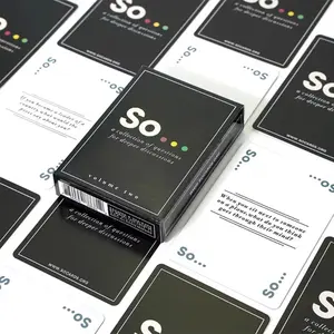 So... Question Card Game Set & Guide, Party Card Game, No Ca_prop_65_re, No Ca_prop_65_ca, Ideal for Gaming Enthusiasts, Enhance Your Gameplay Experience, Card Game Box