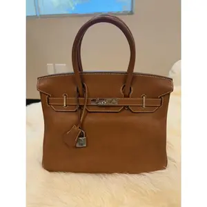 Pre-owned HERMÈS TN Leather Professional & Technology Bags HERMES BIRKIN 30 GOLD C STAMP
