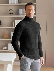 COOFANDY Men Turtleneck Shirts Lightweight Long Sleeve T Shirt Ribbed Thermal Tops Baselayer Pullover